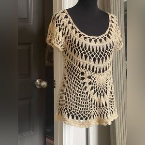 Takara Crochet top Ecru Size M